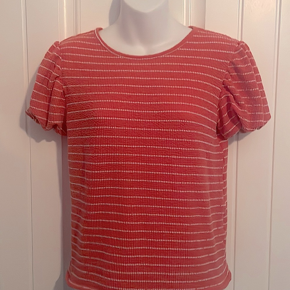 Falls Creek XL(14/16) kids coral ruffled sleeve shirt